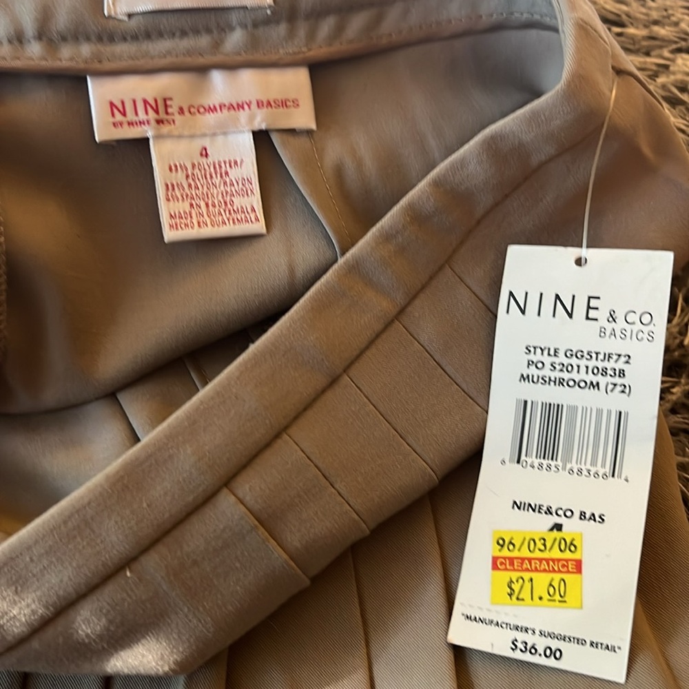 NWT Nine & co “mushroom” color skirt size 4 Women #10188 - Picture 4 of 7